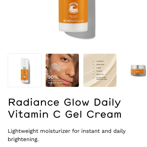 ✨REN Vegan Glow Daily Vitamin C Gel Cream - Picture 4 of 6